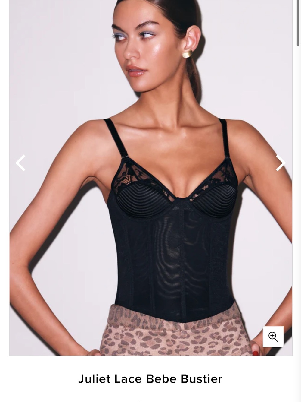 Fleur du Mal Black Juliet Lace Bebe Bustier
